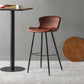 Modern Style Bar Stool Metal Base Barstools with Faux Leather Seat for Kitchen Red 1 Piece Clearhalo 'Bar Furniture' 'Bar Stools' 'bar_stools' 'furn' 'furn_bar_stools' 'furniture_bar_stools' 'Kitchen & Dining Furniture' 'kitchen&dining_furn' 'kitchen' 'kitchen_furn' Furniture' 4371673