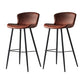 Modern Style Bar Stool Metal Base Barstools with Faux Leather Seat for Kitchen Red 2 Piece Set Clearhalo 'Bar Furniture' 'Bar Stools' 'bar_stools' 'furn' 'furn_bar_stools' 'furniture_bar_stools' 'Kitchen & Dining Furniture' 'kitchen&dining_furn' 'kitchen' 'kitchen_furn' Furniture' 4371674