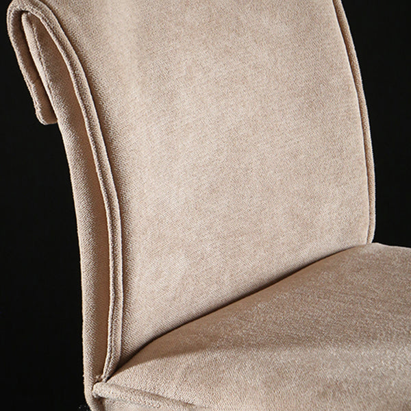 Upholstered Modern Counter Bar Stool Armless Backrest Bar Stool with Metal Base Clearhalo 'Bar Furniture' 'Bar Stools' 'bar_stools' 'furn' 'furn_bar_stools' 'furniture_bar_stools' 'Kitchen & Dining Furniture' 'kitchen&dining_furn' 'kitchen' 'kitchen_furn' Furniture' 4371687