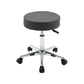 Adjustable Modern Counter Bar Stool Armless Leather Backless Bar Stool with Metal Base Black Counter Stool (24"H) Clearhalo 'Bar Furniture' 'Bar Stools' 'bar_stools' 'furn' 'furn_bar_stools' 'furniture_bar_stools' 'Kitchen & Dining Furniture' 'kitchen&dining_furn' 'kitchen' 'kitchen_furn' Furniture' 4371703