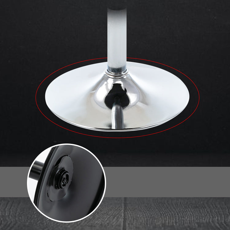 Adjustable Modern Counter Bar Stool Armless Leather Backless Bar Stool with Metal Base Clearhalo 'Bar Furniture' 'Bar Stools' 'bar_stools' 'furn' 'furn_bar_stools' 'furniture_bar_stools' 'Kitchen & Dining Furniture' 'kitchen&dining_furn' 'kitchen' 'kitchen_furn' Furniture' 4371714
