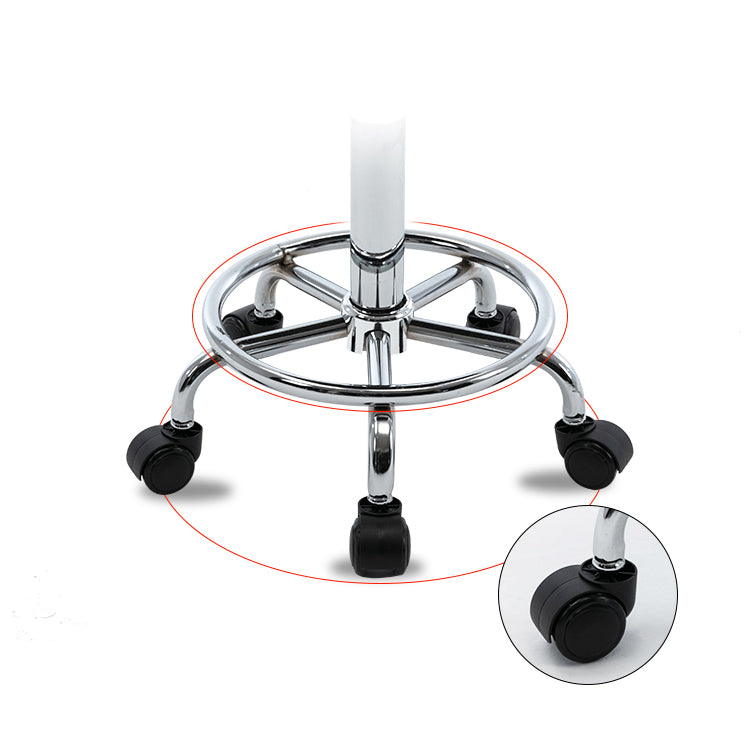 Adjustable Modern Counter Bar Stool Armless Leather Backless Bar Stool with Metal Base Clearhalo 'Bar Furniture' 'Bar Stools' 'bar_stools' 'furn' 'furn_bar_stools' 'furniture_bar_stools' 'Kitchen & Dining Furniture' 'kitchen&dining_furn' 'kitchen' 'kitchen_furn' Furniture' 4371716