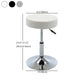 Adjustable Modern Counter Bar Stool Armless Leather Backless Bar Stool with Metal Base Clearhalo 'Bar Furniture' 'Bar Stools' 'bar_stools' 'furn' 'furn_bar_stools' 'furniture_bar_stools' 'Kitchen & Dining Furniture' 'kitchen&dining_furn' 'kitchen' 'kitchen_furn' Furniture' 4371719