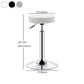 Adjustable Modern Counter Bar Stool Armless Leather Backless Bar Stool with Metal Base Clearhalo 'Bar Furniture' 'Bar Stools' 'bar_stools' 'furn' 'furn_bar_stools' 'furniture_bar_stools' 'Kitchen & Dining Furniture' 'kitchen&dining_furn' 'kitchen' 'kitchen_furn' Furniture' 4371722