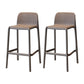 Modern Armless Backrest Counter Stool Plastic Cafe Bar Stool with Plastic Seat Camel 2 Piece Set Short Stool(22"H) Clearhalo 'Bar Furniture' 'Bar Stools' 'bar_stools' 'furn' 'furn_bar_stools' 'furniture_bar_stools' 'Kitchen & Dining Furniture' 'kitchen&dining_furn' 'kitchen' 'kitchen_furn' Furniture' 4371753