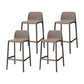 Modern Armless Backrest Counter Stool Plastic Cafe Bar Stool with Plastic Seat Camel 4 Piece Set Short Stool(22"H) Clearhalo 'Bar Furniture' 'Bar Stools' 'bar_stools' 'furn' 'furn_bar_stools' 'furniture_bar_stools' 'Kitchen & Dining Furniture' 'kitchen&dining_furn' 'kitchen' 'kitchen_furn' Furniture' 4371755
