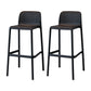 Modern Armless Backrest Counter Stool Plastic Cafe Bar Stool with Plastic Seat Black 2 Piece Set Bar Stool(30"H) Clearhalo 'Bar Furniture' 'Bar Stools' 'bar_stools' 'furn' 'furn_bar_stools' 'furniture_bar_stools' 'Kitchen & Dining Furniture' 'kitchen&dining_furn' 'kitchen' 'kitchen_furn' Furniture' 4371759