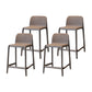Modern Armless Backrest Counter Stool Plastic Cafe Bar Stool with Plastic Seat Camel 4 Piece Set Short Stool(20"H) Clearhalo 'Bar Furniture' 'Bar Stools' 'bar_stools' 'furn' 'furn_bar_stools' 'furniture_bar_stools' 'Kitchen & Dining Furniture' 'kitchen&dining_furn' 'kitchen' 'kitchen_furn' Furniture' 4371767