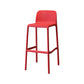 Modern Armless Backrest Counter Stool Plastic Cafe Bar Stool with Plastic Seat Red 1 Piece Bar Stool(30"H) Clearhalo 'Bar Furniture' 'Bar Stools' 'bar_stools' 'furn' 'furn_bar_stools' 'furniture_bar_stools' 'Kitchen & Dining Furniture' 'kitchen&dining_furn' 'kitchen' 'kitchen_furn' Furniture' 4371794