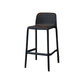 Modern Armless Backrest Counter Stool Plastic Cafe Bar Stool with Plastic Seat Black 1 Piece Short Stool(22"H) Clearhalo 'Bar Furniture' 'Bar Stools' 'bar_stools' 'furn' 'furn_bar_stools' 'furniture_bar_stools' 'Kitchen & Dining Furniture' 'kitchen&dining_furn' 'kitchen' 'kitchen_furn' Furniture' 4371797