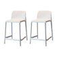 Modern Armless Backrest Counter Stool Plastic Cafe Bar Stool with Plastic Seat White 2 Piece Set Short Stool(20"H) Clearhalo 'Bar Furniture' 'Bar Stools' 'bar_stools' 'furn' 'furn_bar_stools' 'furniture_bar_stools' 'Kitchen & Dining Furniture' 'kitchen&dining_furn' 'kitchen' 'kitchen_furn' Furniture' 4371801