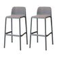 Modern Armless Backrest Counter Stool Plastic Cafe Bar Stool with Plastic Seat Dark Gray 2 Piece Set Bar Stool(30"H) Clearhalo 'Bar Furniture' 'Bar Stools' 'bar_stools' 'furn' 'furn_bar_stools' 'furniture_bar_stools' 'Kitchen & Dining Furniture' 'kitchen&dining_furn' 'kitchen' 'kitchen_furn' Furniture' 4371804