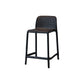 Modern Armless Backrest Counter Stool Plastic Cafe Bar Stool with Plastic Seat Black 1 Piece Short Stool(20"H) Clearhalo 'Bar Furniture' 'Bar Stools' 'bar_stools' 'furn' 'furn_bar_stools' 'furniture_bar_stools' 'Kitchen & Dining Furniture' 'kitchen&dining_furn' 'kitchen' 'kitchen_furn' Furniture' 4371806
