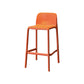 Modern Armless Backrest Counter Stool Plastic Cafe Bar Stool with Plastic Seat Orange 1 Piece Short Stool(22"H) Clearhalo 'Bar Furniture' 'Bar Stools' 'bar_stools' 'furn' 'furn_bar_stools' 'furniture_bar_stools' 'Kitchen & Dining Furniture' 'kitchen&dining_furn' 'kitchen' 'kitchen_furn' Furniture' 4371812