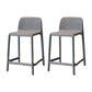 Modern Armless Backrest Counter Stool Plastic Cafe Bar Stool with Plastic Seat Dark Gray 2 Piece Set Short Stool(20"H) Clearhalo 'Bar Furniture' 'Bar Stools' 'bar_stools' 'furn' 'furn_bar_stools' 'furniture_bar_stools' 'Kitchen & Dining Furniture' 'kitchen&dining_furn' 'kitchen' 'kitchen_furn' Furniture' 4371816