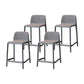 Modern Armless Backrest Counter Stool Plastic Cafe Bar Stool with Plastic Seat Dark Gray 4 Piece Set Short Stool(20"H) Clearhalo 'Bar Furniture' 'Bar Stools' 'bar_stools' 'furn' 'furn_bar_stools' 'furniture_bar_stools' 'Kitchen & Dining Furniture' 'kitchen&dining_furn' 'kitchen' 'kitchen_furn' Furniture' 4371817