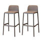 Modern Armless Backrest Counter Stool Plastic Cafe Bar Stool with Plastic Seat Camel 2 Piece Set Bar Stool(30"H) Clearhalo 'Bar Furniture' 'Bar Stools' 'bar_stools' 'furn' 'furn_bar_stools' 'furniture_bar_stools' 'Kitchen & Dining Furniture' 'kitchen&dining_furn' 'kitchen' 'kitchen_furn' Furniture' 4371819