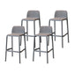 Modern Armless Backrest Counter Stool Plastic Cafe Bar Stool with Plastic Seat Dark Gray 4 Piece Set Counter Stool(26"H) Clearhalo 'Bar Furniture' 'Bar Stools' 'bar_stools' 'furn' 'furn_bar_stools' 'furniture_bar_stools' 'Kitchen & Dining Furniture' 'kitchen&dining_furn' 'kitchen' 'kitchen_furn' Furniture' 4371823