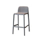 Modern Armless Backrest Counter Stool Plastic Cafe Bar Stool with Plastic Seat Dark Gray 1 Piece Short Stool(22"H) Clearhalo 'Bar Furniture' 'Bar Stools' 'bar_stools' 'furn' 'furn_bar_stools' 'furniture_bar_stools' 'Kitchen & Dining Furniture' 'kitchen&dining_furn' 'kitchen' 'kitchen_furn' Furniture' 4371824