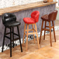 Modern Armless Backrest Counter Stool Wood Cashier Bar Stool with Cushion and Pedal Clearhalo 'Bar Furniture' 'Bar Stools' 'bar_stools' 'furn' 'furn_bar_stools' 'furniture_bar_stools' 'Kitchen & Dining Furniture' 'kitchen&dining_furn' 'kitchen' 'kitchen_furn' Furniture' 4371836