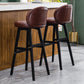 Modern Armless Backrest Counter Stool Wood Cashier Bar Stool with Cushion and Pedal Clearhalo 'Bar Furniture' 'Bar Stools' 'bar_stools' 'furn' 'furn_bar_stools' 'furniture_bar_stools' 'Kitchen & Dining Furniture' 'kitchen&dining_furn' 'kitchen' 'kitchen_furn' Furniture' 4371839