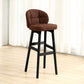 Modern Armless Backrest Counter Stool Wood Cashier Bar Stool with Cushion and Pedal Coffee Black 1 Piece Clearhalo 'Bar Furniture' 'Bar Stools' 'bar_stools' 'furn' 'furn_bar_stools' 'furniture_bar_stools' 'Kitchen & Dining Furniture' 'kitchen&dining_furn' 'kitchen' 'kitchen_furn' Furniture' 4371865