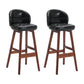Modern Armless Backrest Counter Stool Wood Cashier Bar Stool with Cushion and Pedal Black Brown 2 Piece Set Clearhalo 'Bar Furniture' 'Bar Stools' 'bar_stools' 'furn' 'furn_bar_stools' 'furniture_bar_stools' 'Kitchen & Dining Furniture' 'kitchen&dining_furn' 'kitchen' 'kitchen_furn' Furniture' 4371872