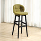 Modern Armless Backrest Counter Stool Wood Cashier Bar Stool with Cushion and Pedal Army Green Black 1 Piece Clearhalo 'Bar Furniture' 'Bar Stools' 'bar_stools' 'furn' 'furn_bar_stools' 'furniture_bar_stools' 'Kitchen & Dining Furniture' 'kitchen&dining_furn' 'kitchen' 'kitchen_furn' Furniture' 4371877