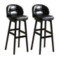 Modern Armless Backrest Counter Stool Wood Cashier Bar Stool with Cushion and Pedal Black Black 2 Piece Set Clearhalo 'Bar Furniture' 'Bar Stools' 'bar_stools' 'furn' 'furn_bar_stools' 'furniture_bar_stools' 'Kitchen & Dining Furniture' 'kitchen&dining_furn' 'kitchen' 'kitchen_furn' Furniture' 4371890