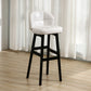 Modern Armless Backrest Counter Stool Wood Cashier Bar Stool with Cushion and Pedal White Black 1 Piece Clearhalo 'Bar Furniture' 'Bar Stools' 'bar_stools' 'furn' 'furn_bar_stools' 'furniture_bar_stools' 'Kitchen & Dining Furniture' 'kitchen&dining_furn' 'kitchen' 'kitchen_furn' Furniture' 4371895