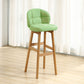 Modern Armless Backrest Counter Stool Wood Cashier Bar Stool with Cushion and Pedal Natural 1 Piece Clearhalo 'Bar Furniture' 'Bar Stools' 'bar_stools' 'furn' 'furn_bar_stools' 'furniture_bar_stools' 'Kitchen & Dining Furniture' 'kitchen&dining_furn' 'kitchen' 'kitchen_furn' Furniture' 4371898