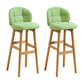 Modern Armless Backrest Counter Stool Wood Cashier Bar Stool with Cushion and Pedal Natural 2 Piece Set Clearhalo 'Bar Furniture' 'Bar Stools' 'bar_stools' 'furn' 'furn_bar_stools' 'furniture_bar_stools' 'Kitchen & Dining Furniture' 'kitchen&dining_furn' 'kitchen' 'kitchen_furn' Furniture' 4371899