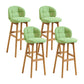 Modern Armless Backrest Counter Stool Wood Cashier Bar Stool with Cushion and Pedal Natural 4 Piece Set Clearhalo 'Bar Furniture' 'Bar Stools' 'bar_stools' 'furn' 'furn_bar_stools' 'furniture_bar_stools' 'Kitchen & Dining Furniture' 'kitchen&dining_furn' 'kitchen' 'kitchen_furn' Furniture' 4371900