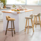 Modern Armless Backrest Counter Stool Wood Milk Tea Shop Bar Stool with Cushion and Pedal Clearhalo 'Bar Furniture' 'Bar Stools' 'bar_stools' 'furn' 'furn_bar_stools' 'furniture_bar_stools' 'Kitchen & Dining Furniture' 'kitchen&dining_furn' 'kitchen' 'kitchen_furn' Furniture' 4372014