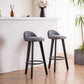 Modern Armless Backrest Counter Stool Wood Milk Tea Shop Bar Stool with Cushion and Pedal Clearhalo 'Bar Furniture' 'Bar Stools' 'bar_stools' 'furn' 'furn_bar_stools' 'furniture_bar_stools' 'Kitchen & Dining Furniture' 'kitchen&dining_furn' 'kitchen' 'kitchen_furn' Furniture' 4372015