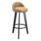 Modern Armless Backrest Counter Stool Wood Milk Tea Shop Bar Stool with Cushion and Pedal Light Yellow 1 Piece Clearhalo 'Bar Furniture' 'Bar Stools' 'bar_stools' 'furn' 'furn_bar_stools' 'furniture_bar_stools' 'Kitchen & Dining Furniture' 'kitchen&dining_furn' 'kitchen' 'kitchen_furn' Furniture' 4372016