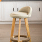 Modern Armless Backrest Counter Stool Wood Milk Tea Shop Bar Stool with Cushion and Pedal Clearhalo 'Bar Furniture' 'Bar Stools' 'bar_stools' 'furn' 'furn_bar_stools' 'furniture_bar_stools' 'Kitchen & Dining Furniture' 'kitchen&dining_furn' 'kitchen' 'kitchen_furn' Furniture' 4372023