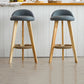 Modern Armless Backrest Counter Stool Wood Milk Tea Shop Bar Stool with Cushion and Pedal Clearhalo 'Bar Furniture' 'Bar Stools' 'bar_stools' 'furn' 'furn_bar_stools' 'furniture_bar_stools' 'Kitchen & Dining Furniture' 'kitchen&dining_furn' 'kitchen' 'kitchen_furn' Furniture' 4372027