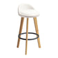 Modern Armless Backrest Counter Stool Wood Milk Tea Shop Bar Stool with Cushion and Pedal White 1 Piece Clearhalo 'Bar Furniture' 'Bar Stools' 'bar_stools' 'furn' 'furn_bar_stools' 'furniture_bar_stools' 'Kitchen & Dining Furniture' 'kitchen&dining_furn' 'kitchen' 'kitchen_furn' Furniture' 4372028