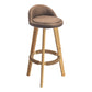 Modern Armless Backrest Counter Stool Wood Milk Tea Shop Bar Stool with Cushion and Pedal Coffee 1 Piece Clearhalo 'Bar Furniture' 'Bar Stools' 'bar_stools' 'furn' 'furn_bar_stools' 'furniture_bar_stools' 'Kitchen & Dining Furniture' 'kitchen&dining_furn' 'kitchen' 'kitchen_furn' Furniture' 4372049