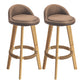 Modern Armless Backrest Counter Stool Wood Milk Tea Shop Bar Stool with Cushion and Pedal Coffee 2 Piece Set Clearhalo 'Bar Furniture' 'Bar Stools' 'bar_stools' 'furn' 'furn_bar_stools' 'furniture_bar_stools' 'Kitchen & Dining Furniture' 'kitchen&dining_furn' 'kitchen' 'kitchen_furn' Furniture' 4372050