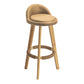 Modern Armless Backrest Counter Stool Wood Milk Tea Shop Bar Stool with Cushion and Pedal Ginger 1 Piece Clearhalo 'Bar Furniture' 'Bar Stools' 'bar_stools' 'furn' 'furn_bar_stools' 'furniture_bar_stools' 'Kitchen & Dining Furniture' 'kitchen&dining_furn' 'kitchen' 'kitchen_furn' Furniture' 4372052