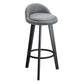 Modern Armless Backrest Counter Stool Wood Milk Tea Shop Bar Stool with Cushion and Pedal Light Gray 1 Piece Clearhalo 'Bar Furniture' 'Bar Stools' 'bar_stools' 'furn' 'furn_bar_stools' 'furniture_bar_stools' 'Kitchen & Dining Furniture' 'kitchen&dining_furn' 'kitchen' 'kitchen_furn' Furniture' 4372055