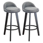 Modern Armless Backrest Counter Stool Wood Milk Tea Shop Bar Stool with Cushion and Pedal Light Gray 2 Piece Set Clearhalo 'Bar Furniture' 'Bar Stools' 'bar_stools' 'furn' 'furn_bar_stools' 'furniture_bar_stools' 'Kitchen & Dining Furniture' 'kitchen&dining_furn' 'kitchen' 'kitchen_furn' Furniture' 4372056