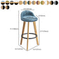 Modern Armless Backrest Counter Stool Wood Milk Tea Shop Bar Stool with Cushion and Pedal Clearhalo 'Bar Furniture' 'Bar Stools' 'bar_stools' 'furn' 'furn_bar_stools' 'furniture_bar_stools' 'Kitchen & Dining Furniture' 'kitchen&dining_furn' 'kitchen' 'kitchen_furn' Furniture' 4372063
