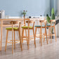 Modern Armless Backrest Counter Stool Wood Household Bar Stool with Cushion and Pedal Clearhalo 'Bar Furniture' 'Bar Stools' 'bar_stools' 'furn' 'furn_bar_stools' 'furniture_bar_stools' 'Kitchen & Dining Furniture' 'kitchen&dining_furn' 'kitchen' 'kitchen_furn' Furniture' 4372083