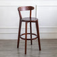 Modern Armless Backrest Counter Stool Wood Household Bar Stool with Cushion and Pedal Light Brown Brown 1 Piece Clearhalo 'Bar Furniture' 'Bar Stools' 'bar_stools' 'furn' 'furn_bar_stools' 'furniture_bar_stools' 'Kitchen & Dining Furniture' 'kitchen&dining_furn' 'kitchen' 'kitchen_furn' Furniture' 4372124