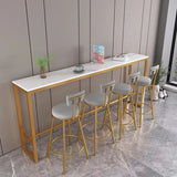 Glam Metal Upholstered Barstool Living Room Bar Stool with Iron Legs and Low Back,Cushion Clearhalo 'Bar Furniture' 'Bar Stools' 'bar_stools' 'furn' 'furn_bar_stools' 'furniture_bar_stools' 'Kitchen & Dining Furniture' 'kitchen&dining_furn' 'kitchen' 'kitchen_furn' Furniture' 4372150