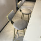 Glam Metal Upholstered Barstool Bristol Bar Stool with Iron Legs and Low Back,Cushion Clearhalo 'Bar Furniture' 'Bar Stools' 'bar_stools' 'furn' 'furn_bar_stools' 'furniture_bar_stools' 'Kitchen & Dining Furniture' 'kitchen&dining_furn' 'kitchen' 'kitchen_furn' Furniture' 4372206
