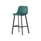 Contemporary Mental Leather Bar Stools Indoor Barstool with Iron Legs and Low Back Blue 1 Piece Clearhalo 'Bar Furniture' 'Bar Stools' 'bar_stools' 'furn' 'furn_bar_stools' 'furniture_bar_stools' 'Kitchen & Dining Furniture' 'kitchen&dining_furn' 'kitchen' 'kitchen_furn' Furniture' 4372226